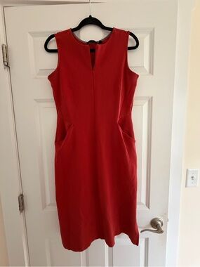 Betabrand Scarlet Sleeveless Midi Sheath Dress
